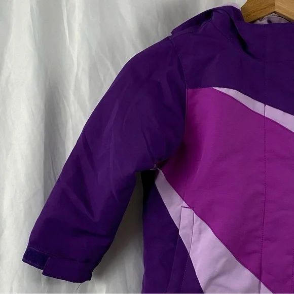 Wonderkids Purple and Pink Color Block Puffer Jacket Size 4T - Picture 3 of 16